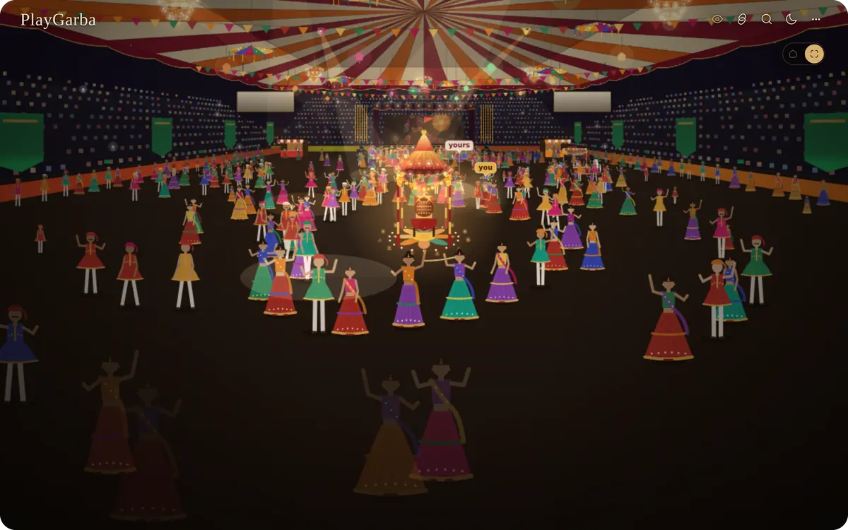 Standing in the garba circle