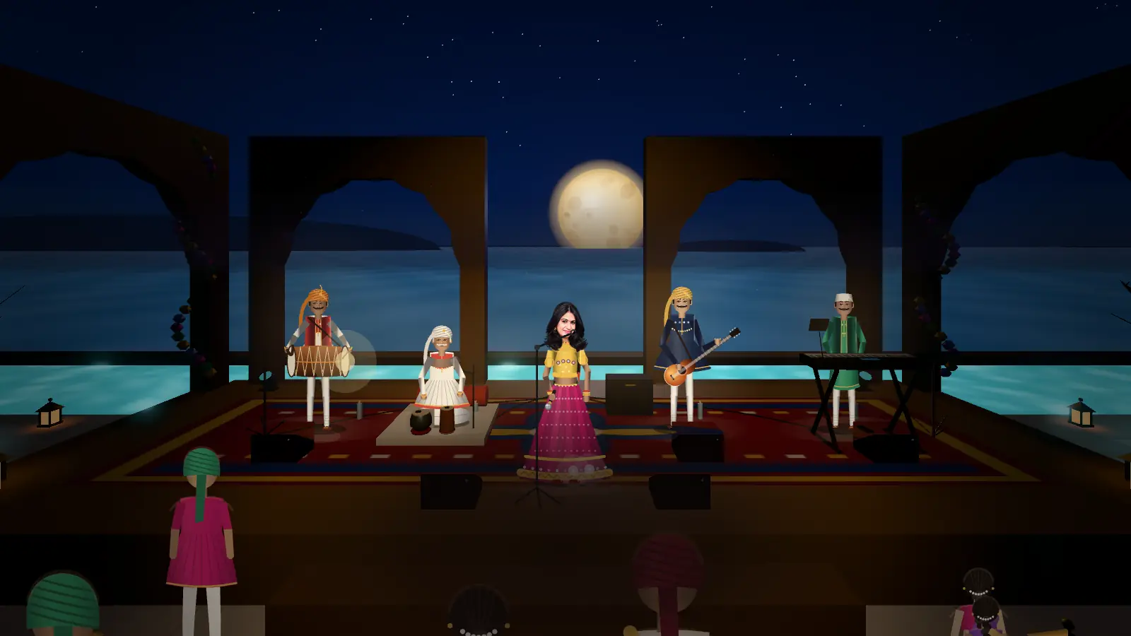Tideglass Terrace, by the stage