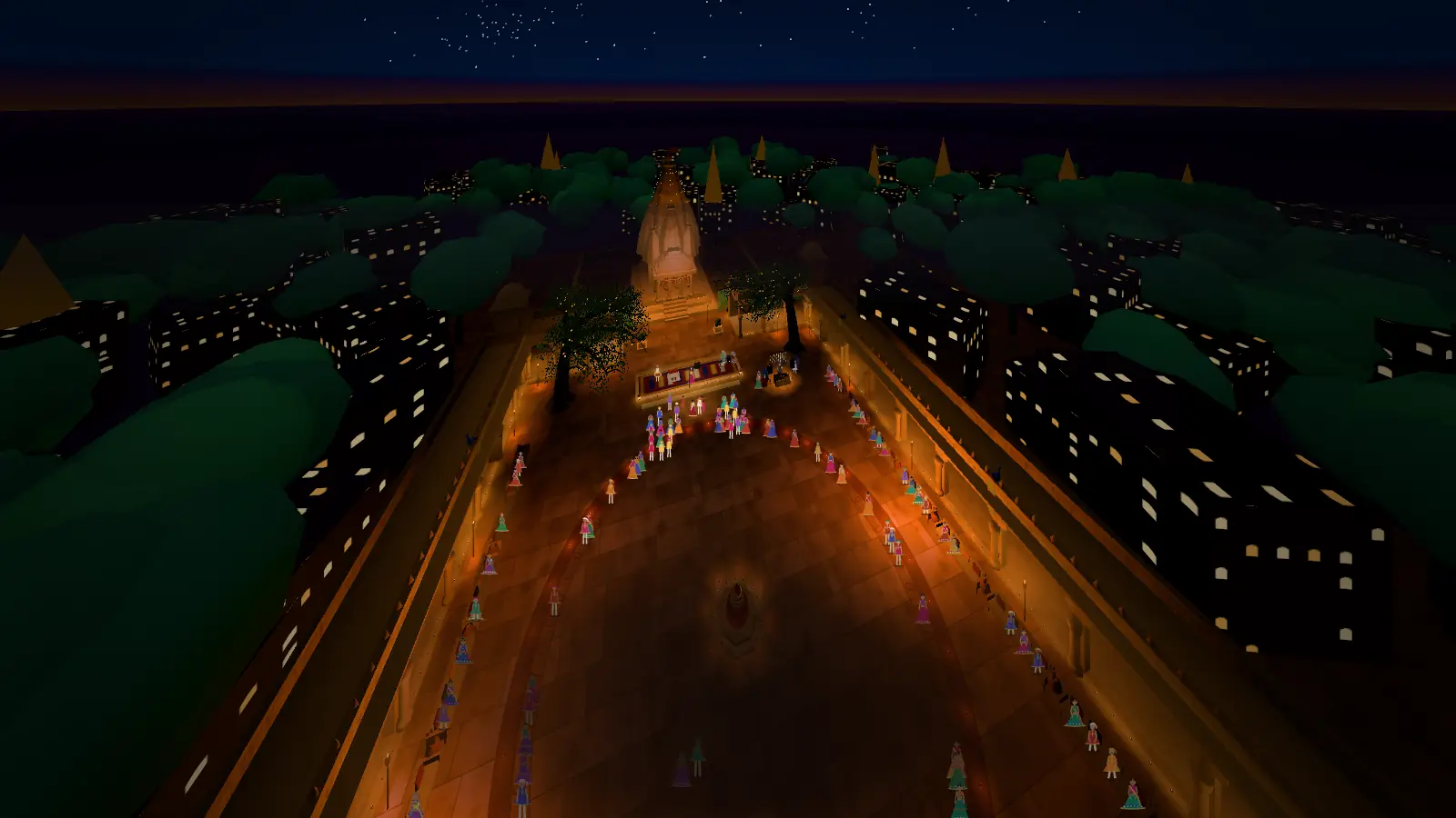 Vrindavan Courtyard, from the air
