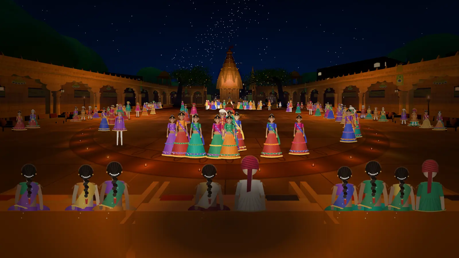 Vrindavan Courtyard, far away